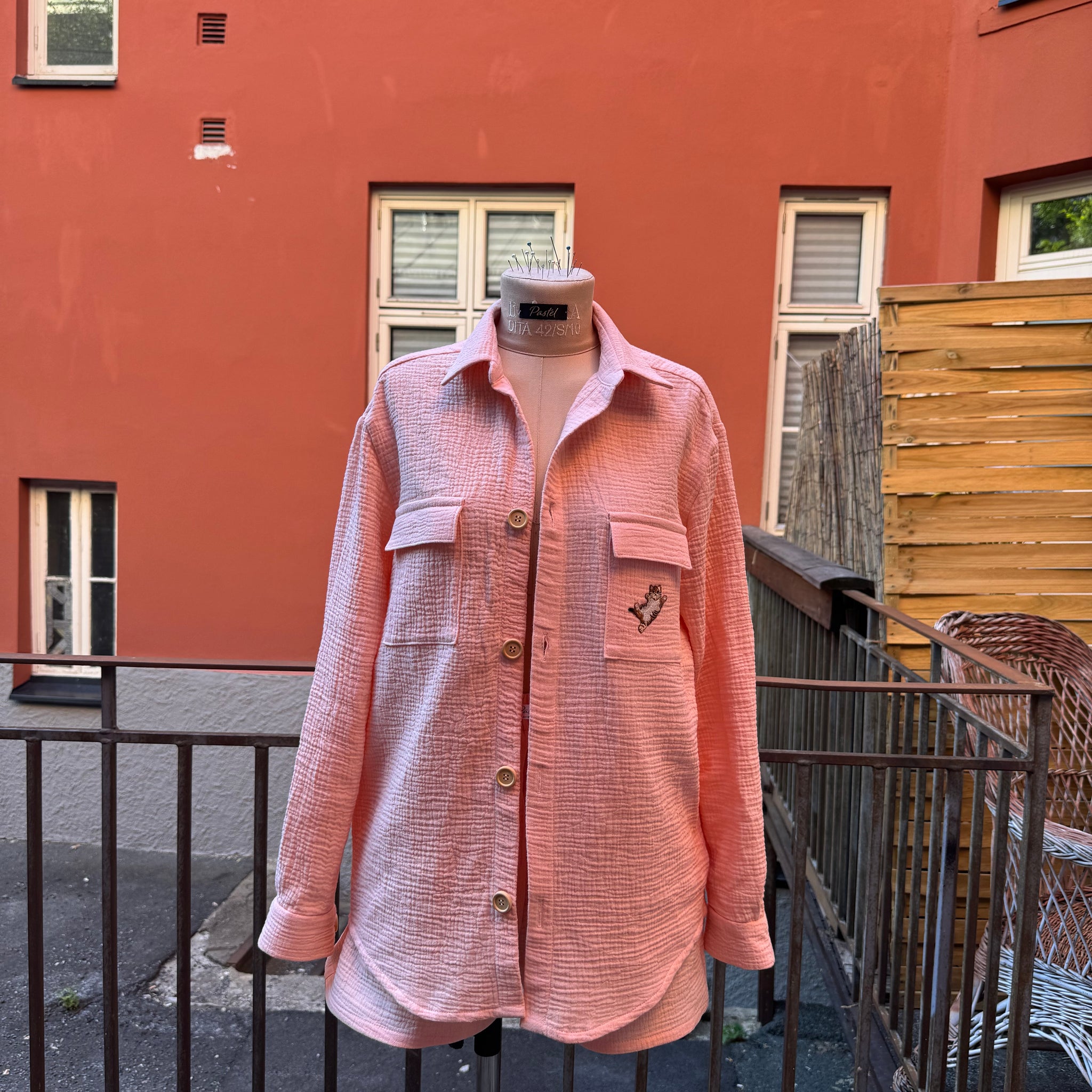 Muslin sett. Sommerhorts og skjorte