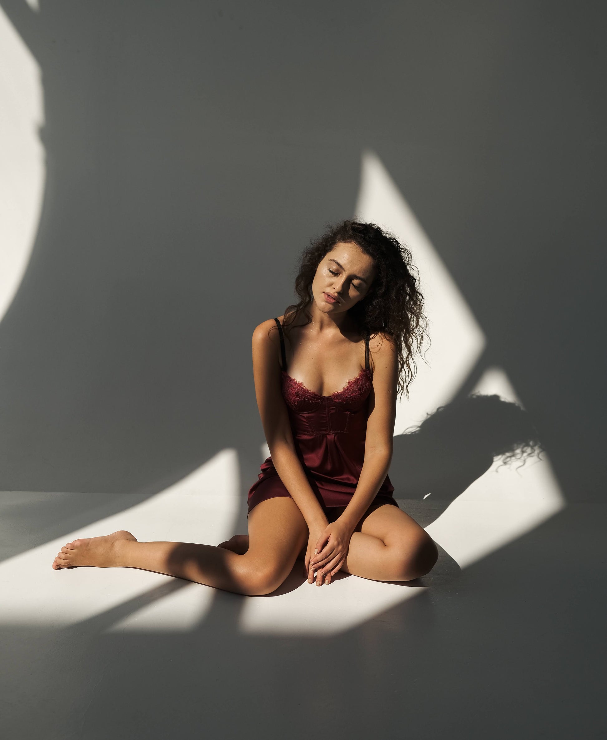 burgundy satin lace corset dress 