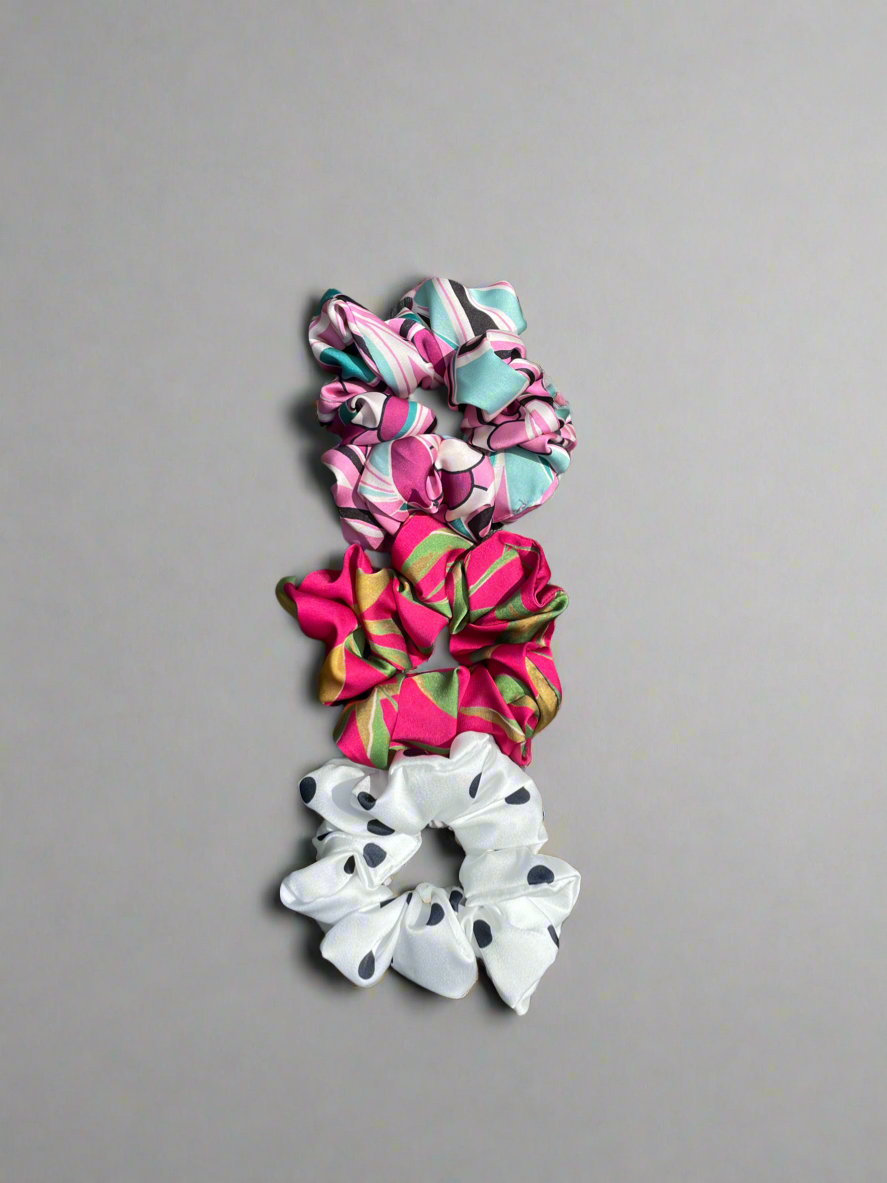 Satin Scrunchie Trio Pack