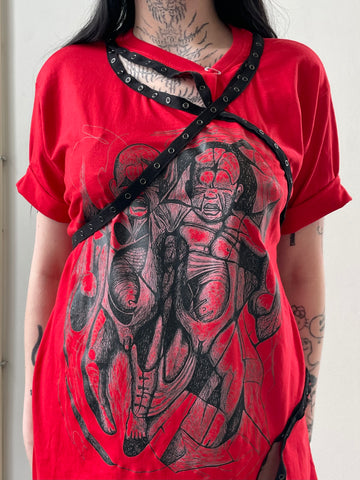 Red Cut-Through Dress