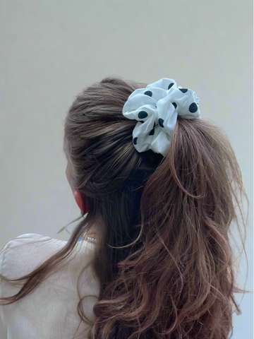 Polka Dot Hair Scrunchie