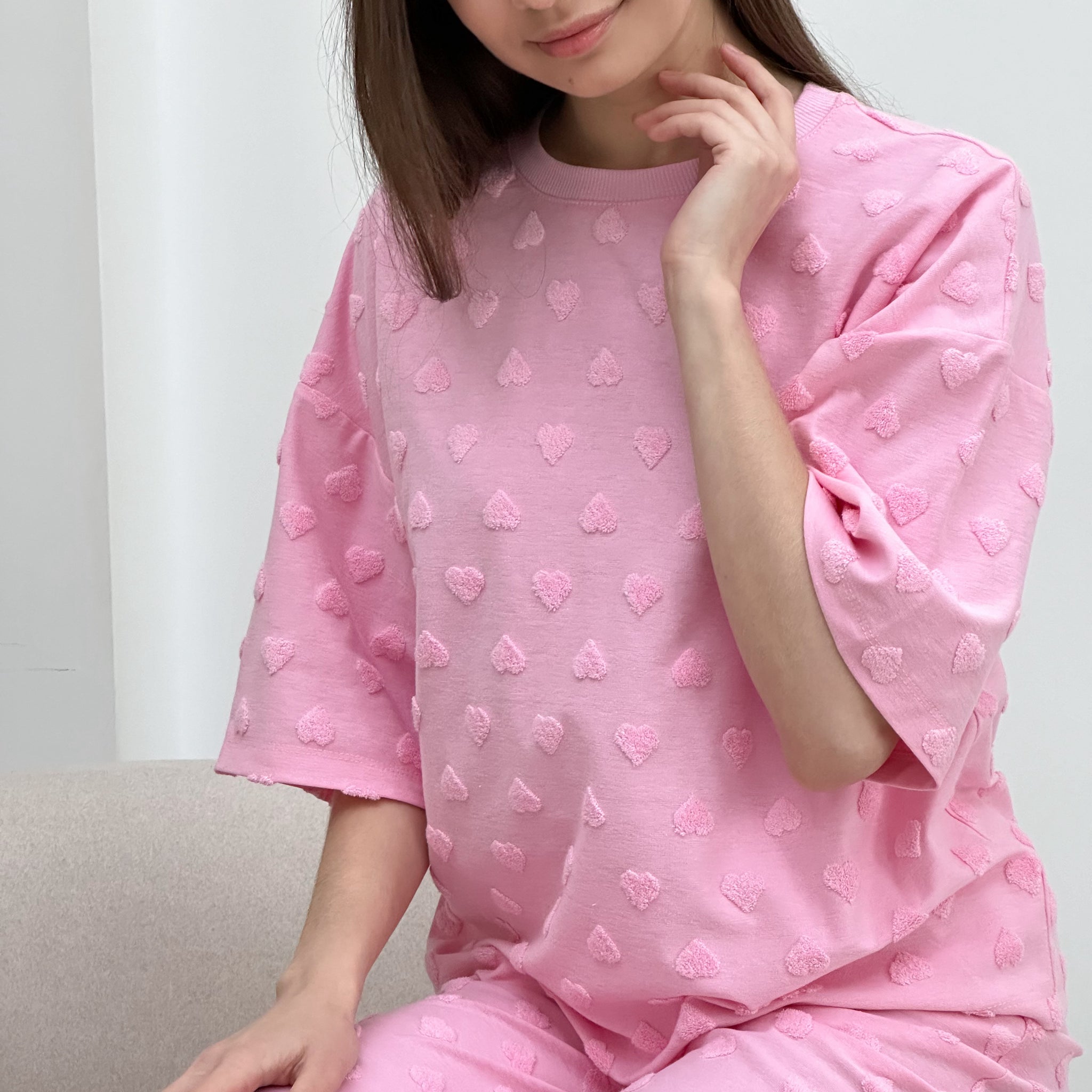 Pink Heart Lounge Set - Cozy & Stylish
