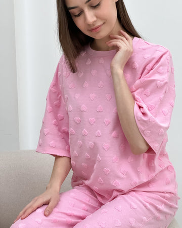 Pink Heart Lounge Set - Cozy & Stylish