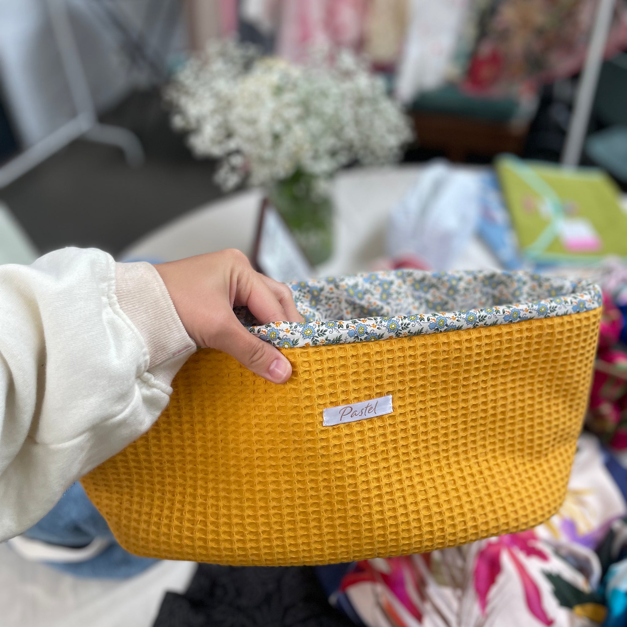 Yellow floral extra large organizer