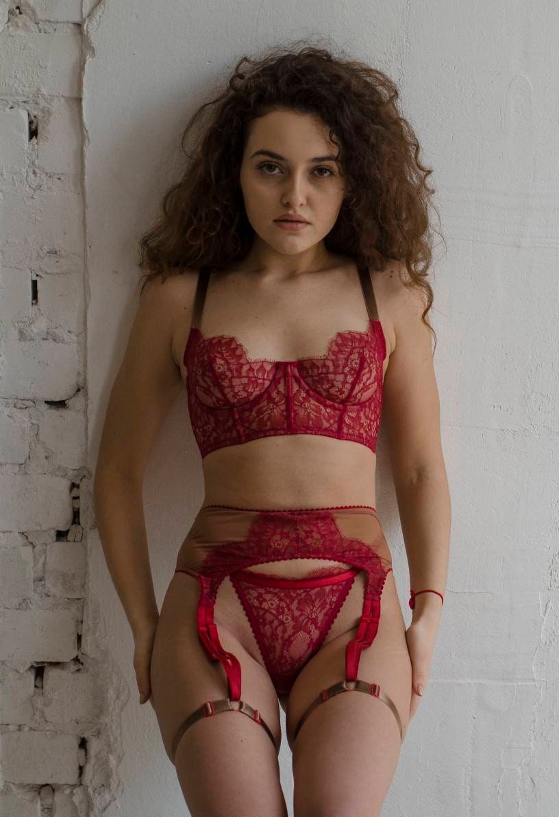 Sensual Elegance Ruby Lingerie Set - Pastel Artwear